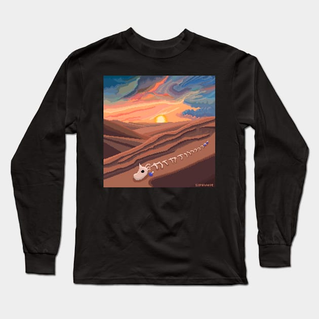 Desert Bones Long Sleeve T-Shirt by Silphwave Co